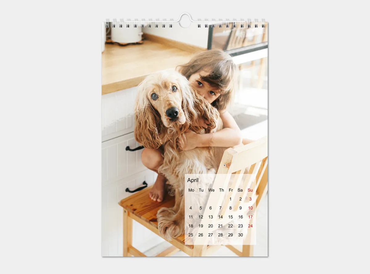 Echtfotokalender im Hochformat A4