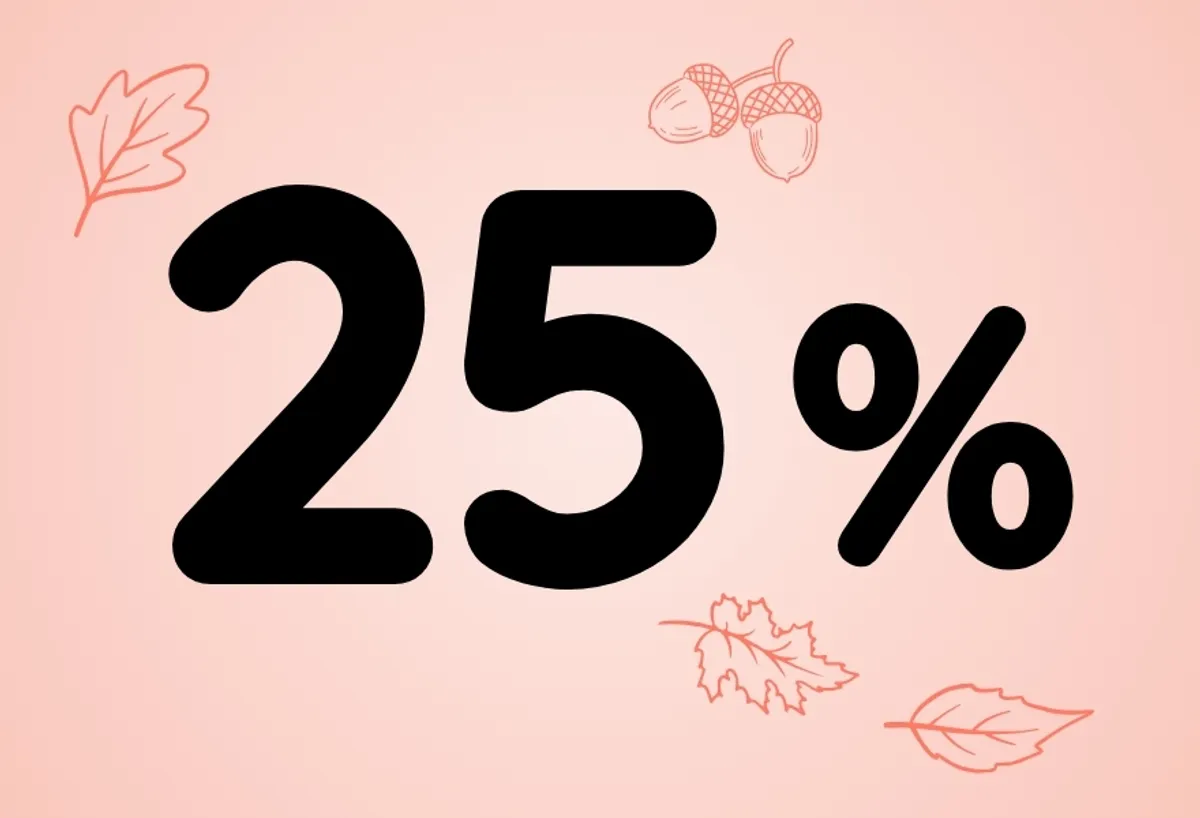 25 % från 39 €